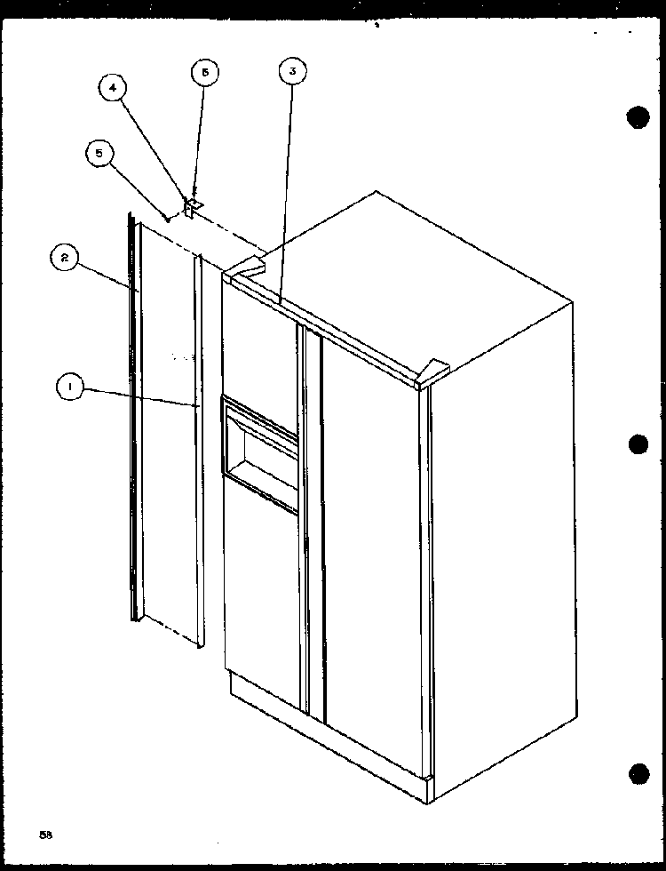 B18 Trim Kit Assembly Diagram and Parts List for SBD20K-P1117701W  Amana Refrigerator