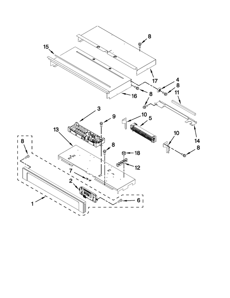 Control Panel Parts Diagram and Parts List for MEW9527AS00  Maytag Wall Oven