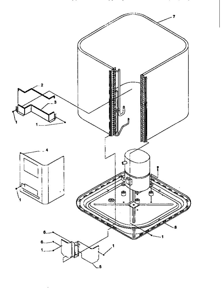 Cabinet Assembly Diagram and Parts List for RCC36A3A P1172405C Amana Air Conditioner