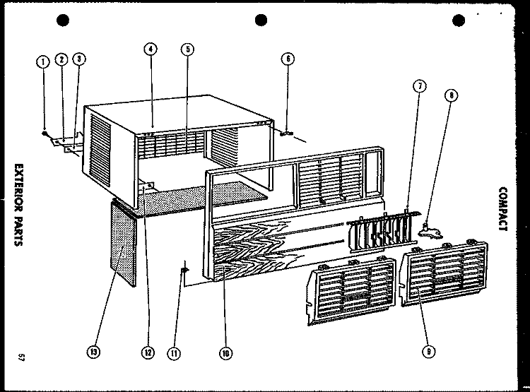 Page 4 Diagram and Parts List for 106-2GH  Amana Air Conditioner