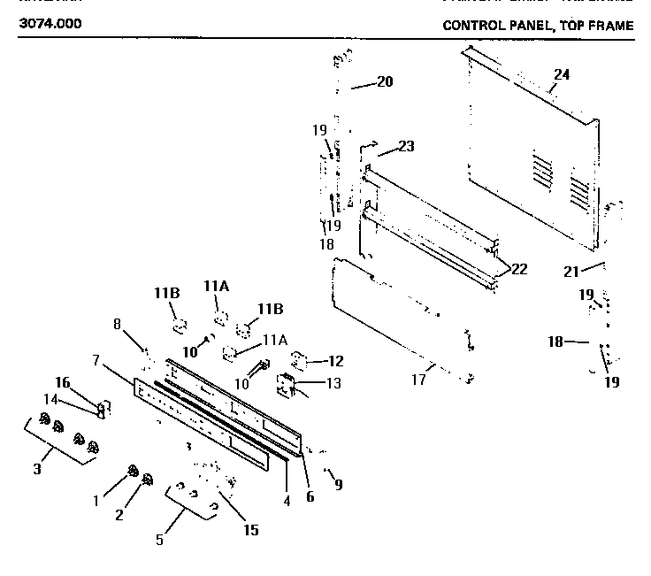 01 - CONTROL PANEL Diagram and Parts List for 3074000  Maytag Microwave