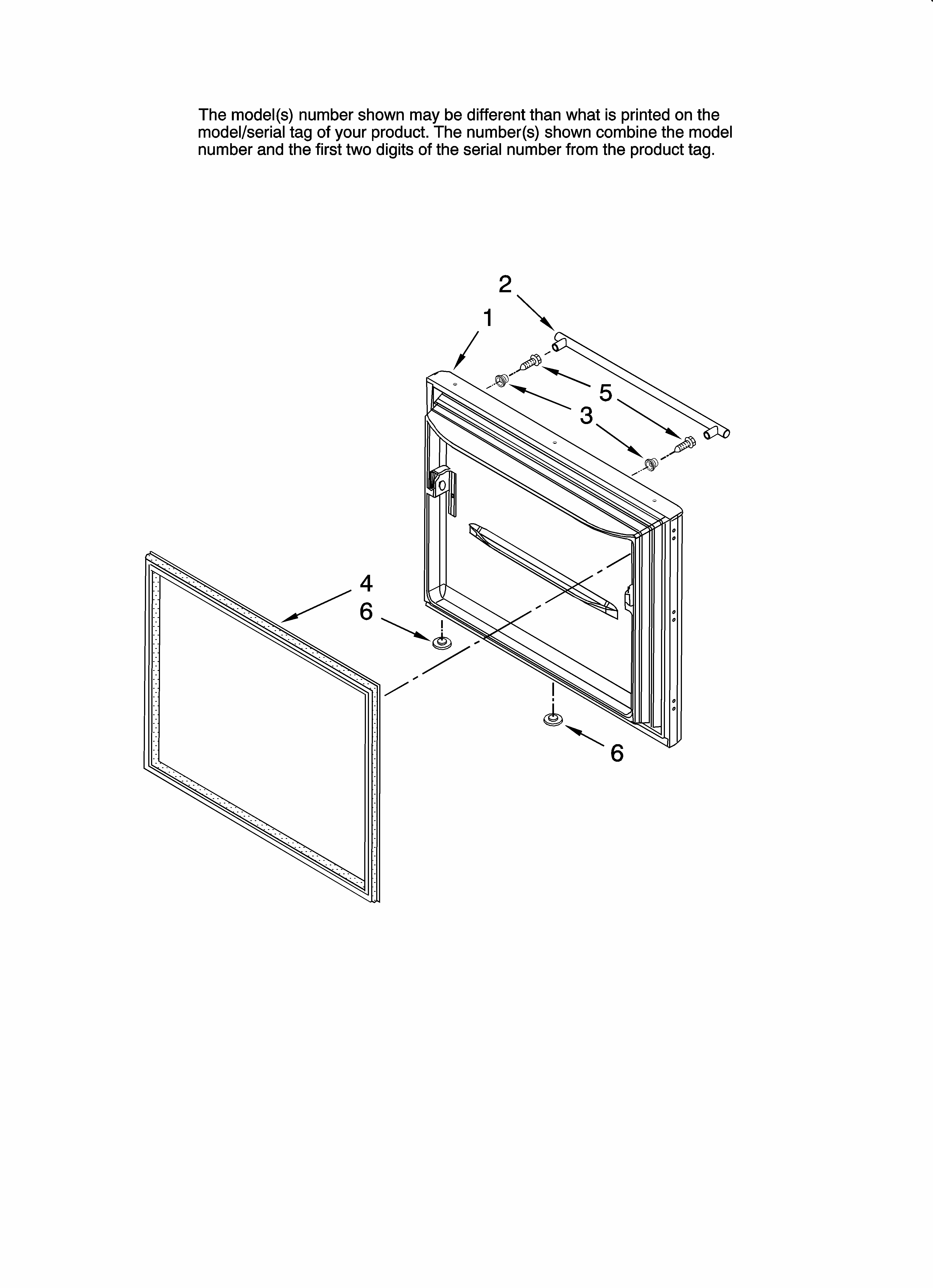 Freezer Door Parts Diagram and Parts List for GB2026REKS13  Amana Refrigerator