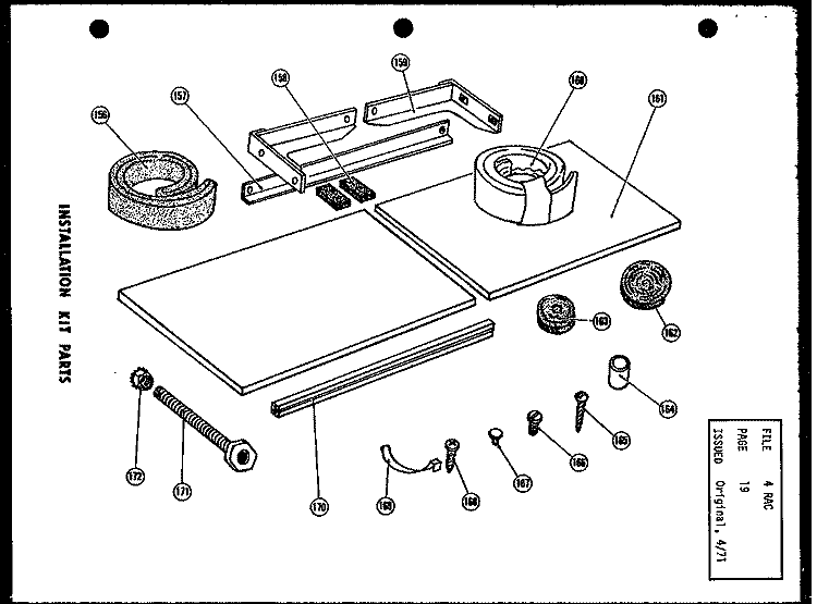 INSTALLATION KIT PARTS Diagram and Parts List for FC18-3H P5465501R Amana Air Conditioner