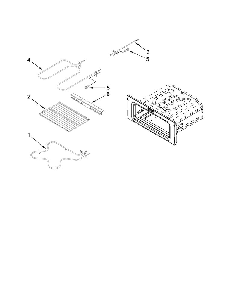 Internal Oven Parts Diagram and Parts List for JJW7530DDW19  Jenn-Air Wall Oven