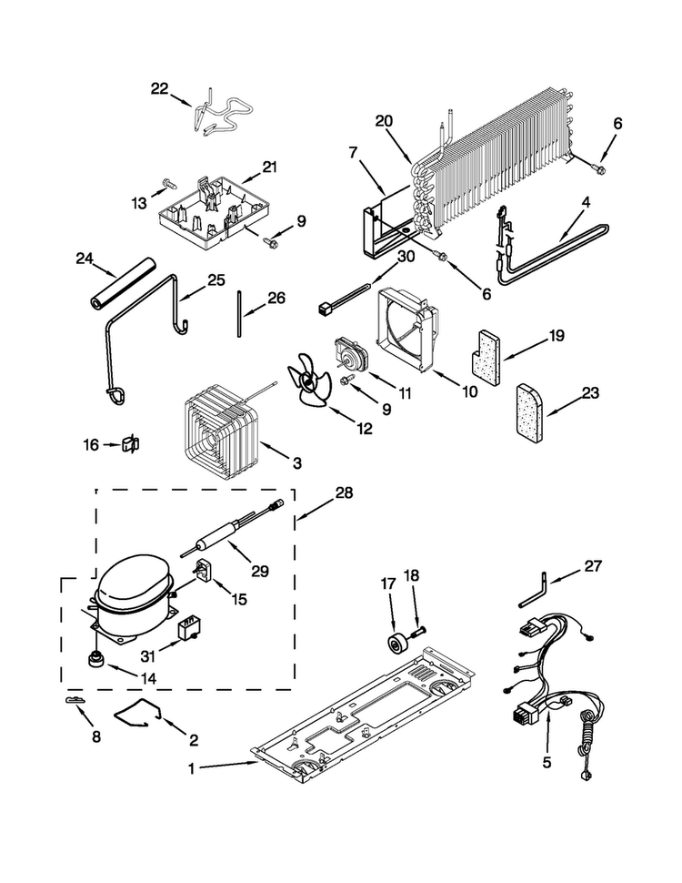 Unit Parts Diagram and Parts List for A8TXNGFBW00  Amana Refrigerator