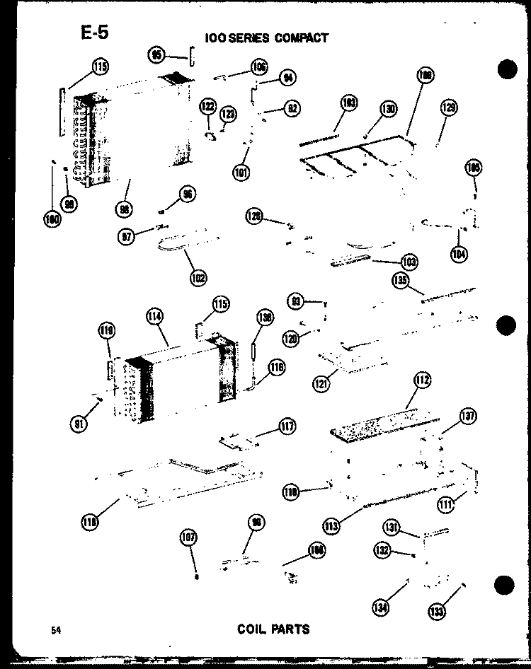 COIL PARTS Diagram and Parts List for 109W-2NH P5497525R Amana Air Conditioner