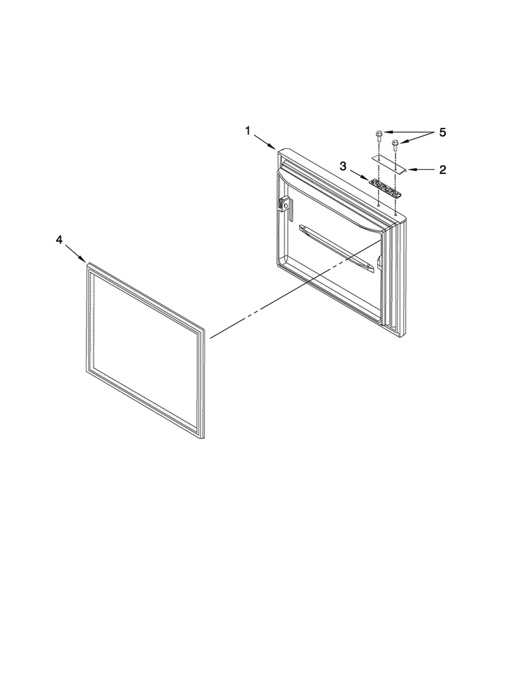 Freezer Door Parts Diagram and Parts List for ABL192ZFES4  Amana Refrigerator
