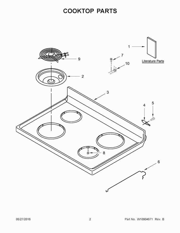 Cooktop Parts Diagram and Parts List for YACR4303MFS0  Amana Range