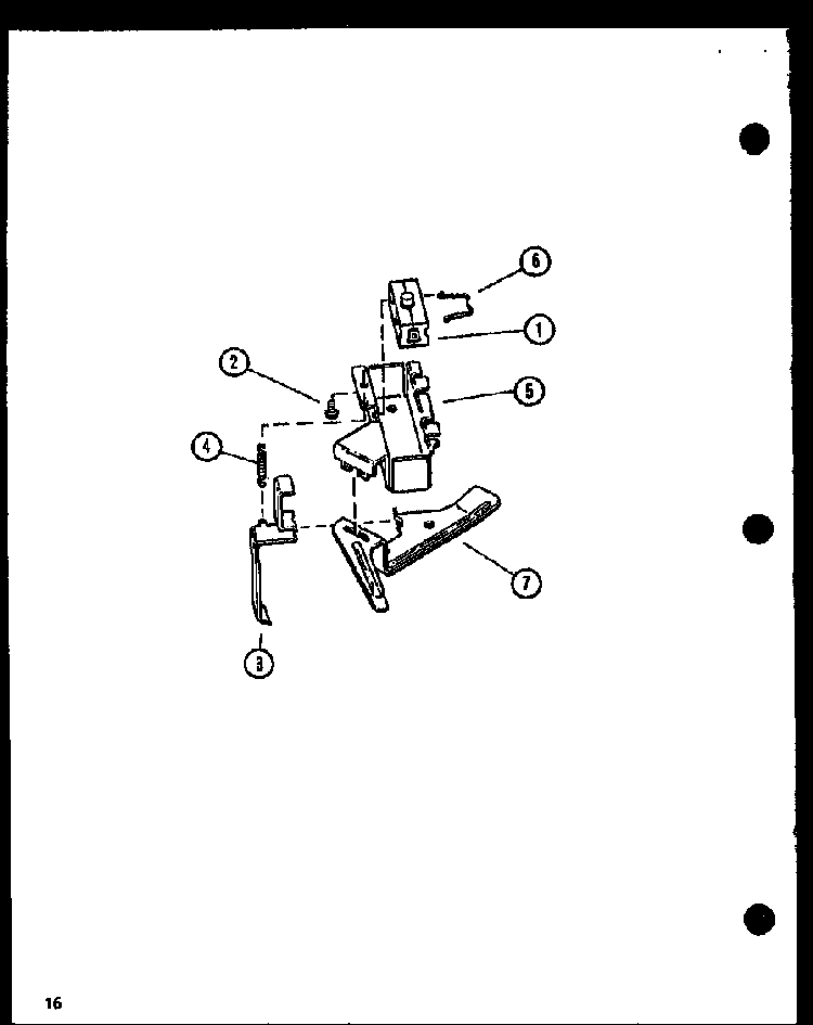 Section 16 Diagram and Parts List for LW2502L P1118409WL Amana Washer