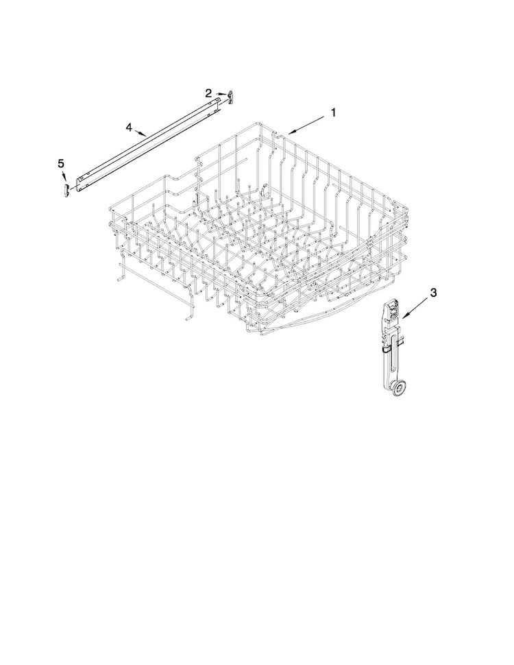 Upper Rack And Track Parts Diagram and Parts List for MDBH979AWS4  Maytag Dishwasher