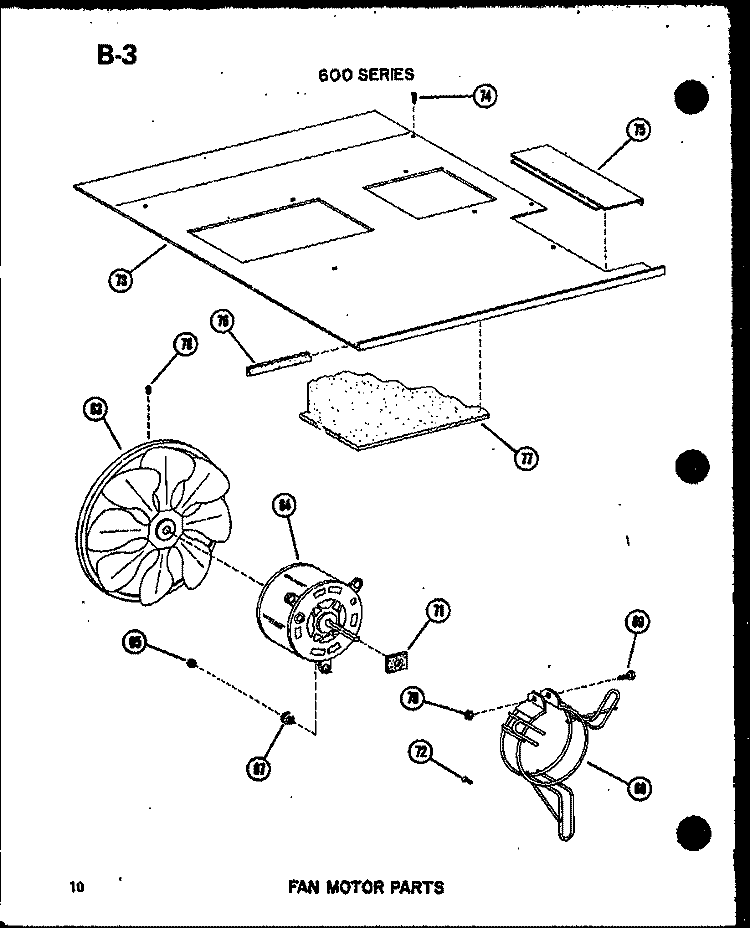 FAN MOTOR PARTS Diagram and Parts List for 614-2P P5472059R Amana Air Conditioner