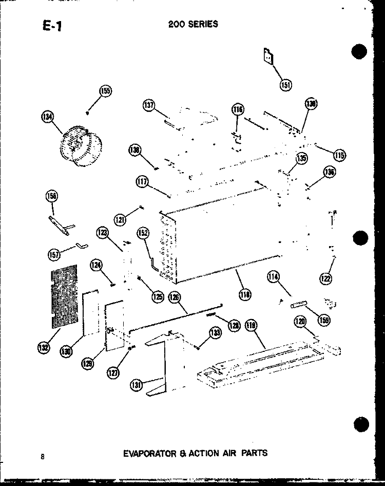 EVAP & ACTION AIR PARTS Diagram and Parts List for 218-3EW P5541742R Amana Air Conditioner