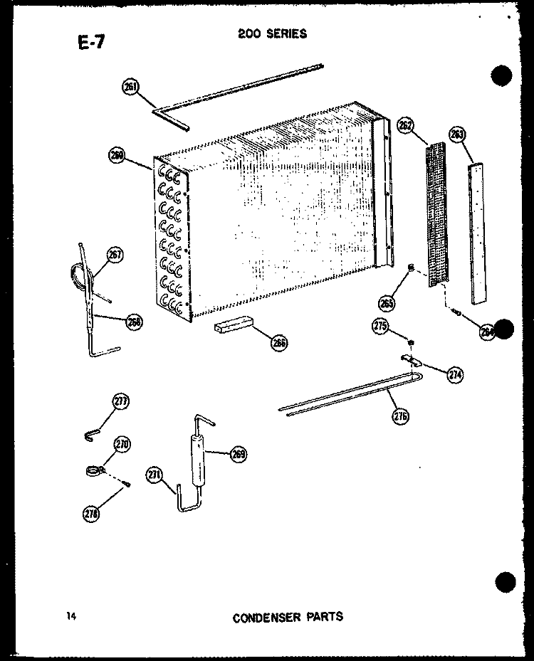 CONDENSER PARTS Diagram and Parts List for 218-3EW P5541742R Amana Air Conditioner
