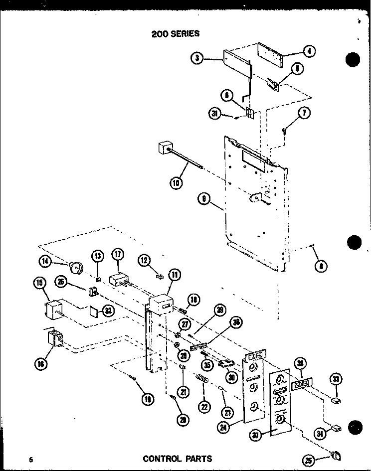 CONTROL PARTS Diagram and Parts List for 218D-3EWS P5541777R Amana Air Conditioner