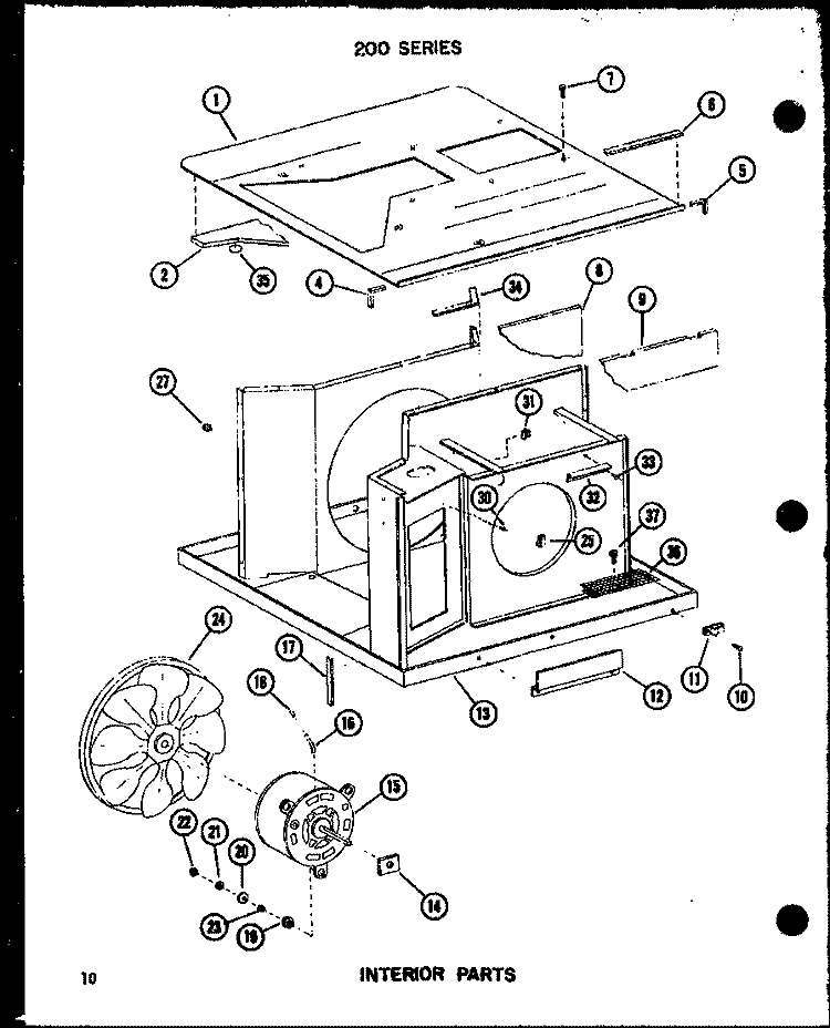 INTERIOR PARTS Diagram and Parts List for 218D-3EWS P5541777R Amana Air Conditioner