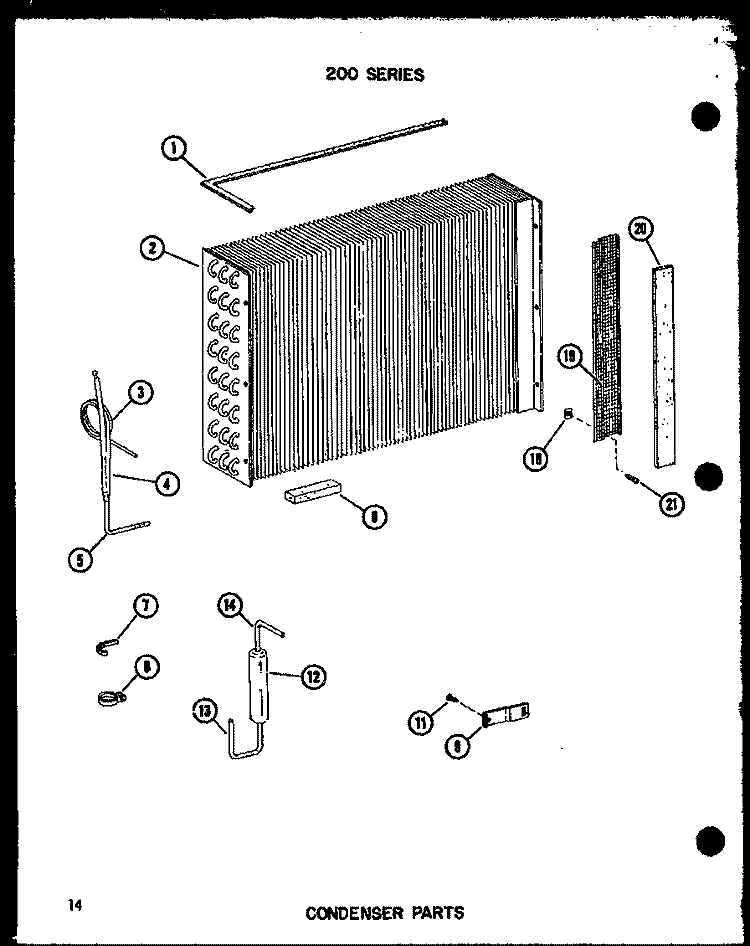 CONDENSER PARTS Diagram and Parts List for 218D-3EWS P5541777R Amana Air Conditioner