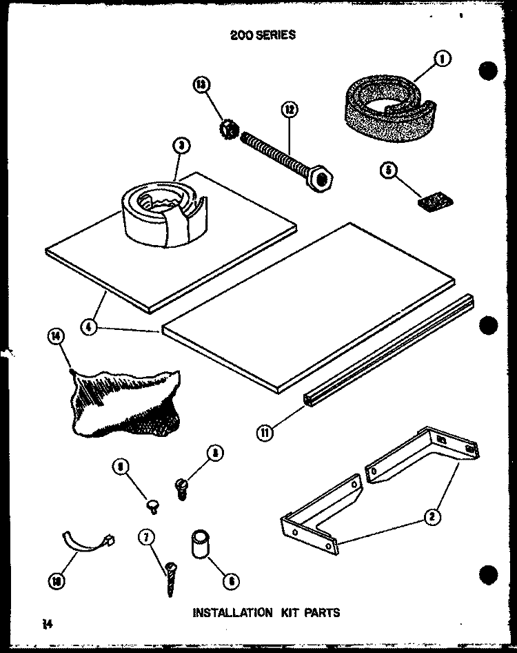 INSTALLATION KIT PARTS Diagram and Parts List for ES218-3SPT P6753502R Amana Air Conditioner