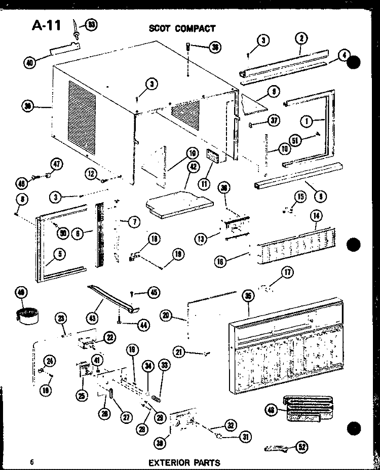 SCOTT COMPACT EXTERIOR PARTS Diagram and Parts List for 16-3SPMK P5497459R Amana Air Conditioner