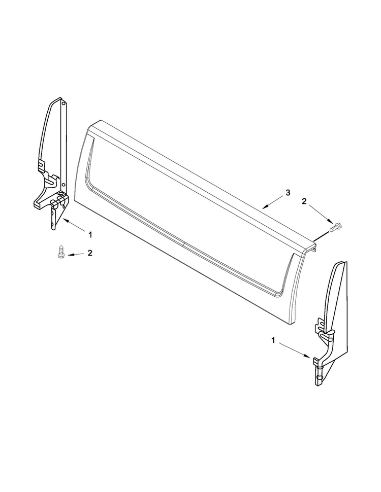 Backguard Parts Diagram and Parts List for AGG200AAW0  Amana Range