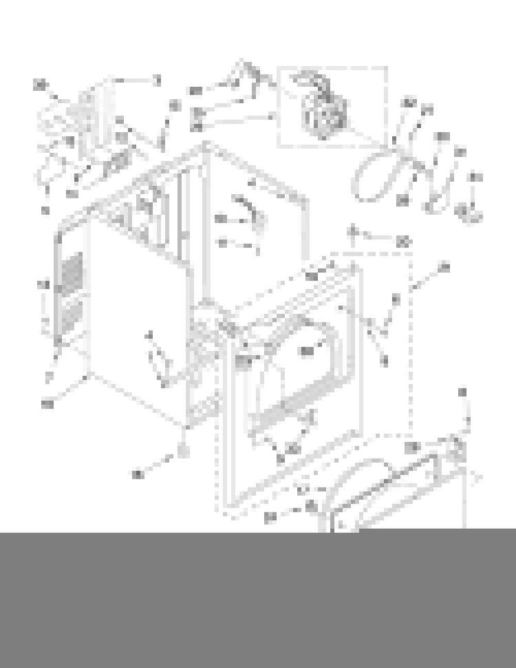 Cabinet Parts Diagram and Parts List for 4GNED4400YQ0  Amana Dryer