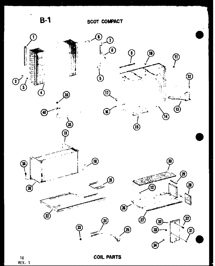 SCOT COMPACT COIL PARTS Diagram and Parts List for 16-3SPMK P5497459R Amana Air Conditioner