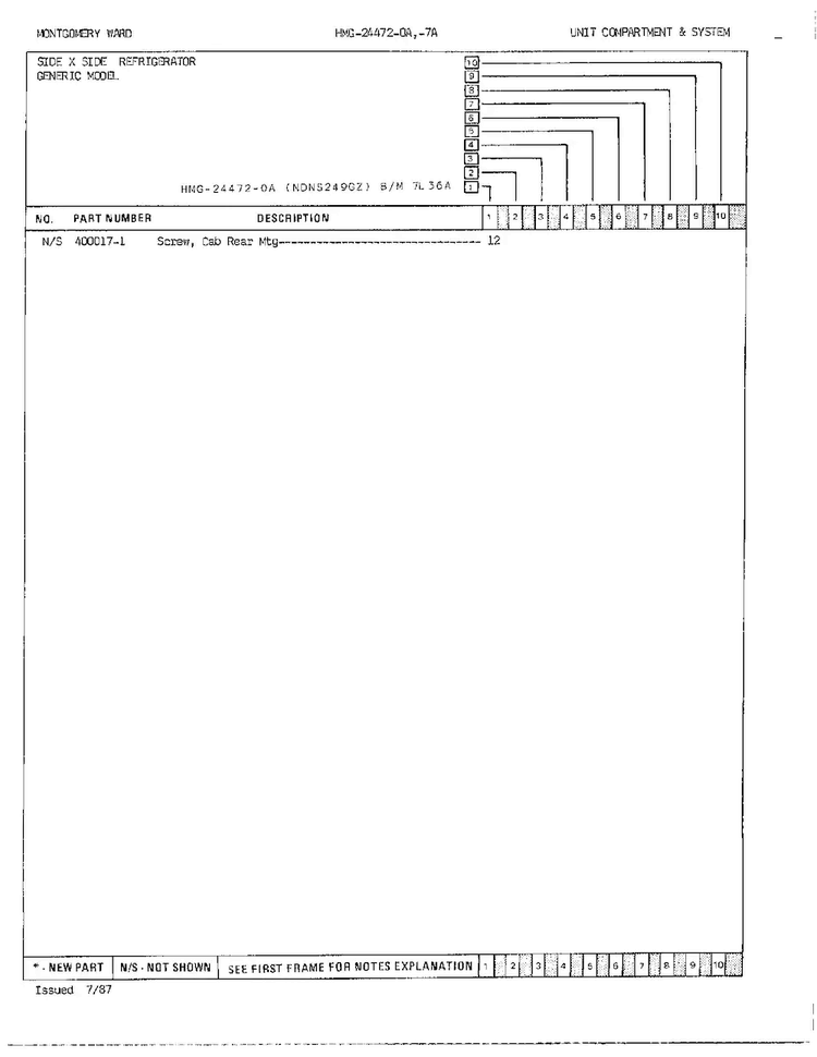 Unit Compartment And System Page 3 Diagram and Parts List for 24472A  Admiral Refrigerator