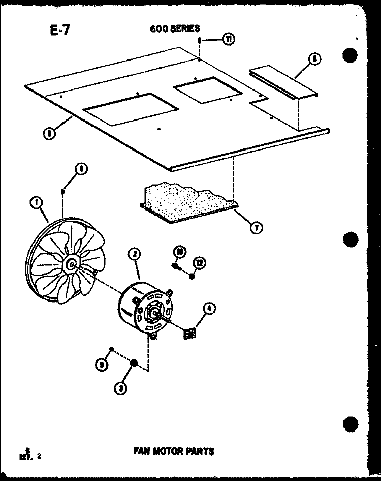 FAN MOTOR PARTS Diagram and Parts List for 6243L P6711930R Amana Air Conditioner