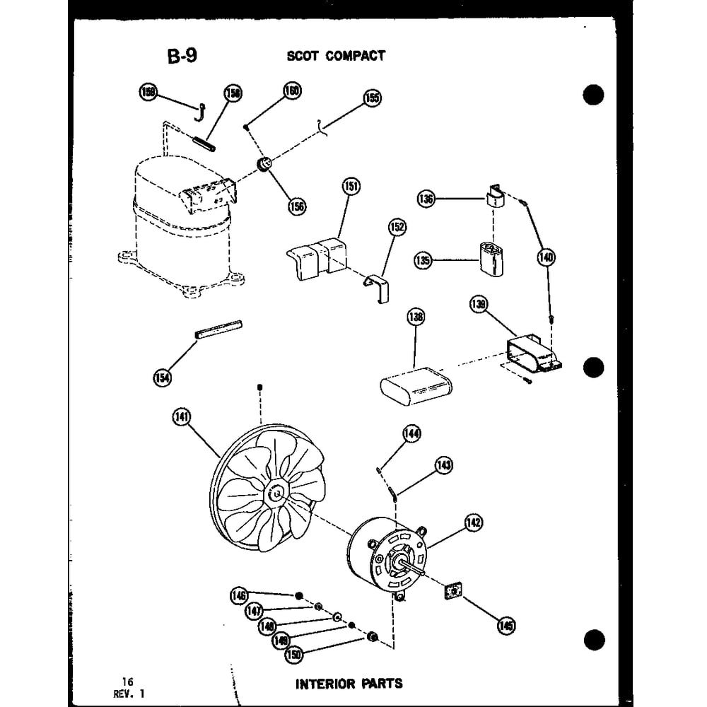 Interior Parts (11-5j/P54336-67r) 1 Diagram and Parts List for 113-5N P54975-61R Amana Air Conditioner