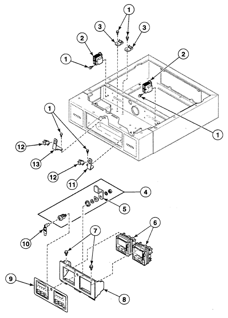Control Panel Diagram and Parts List for SSEY17LF  Speed Queen Dryer
