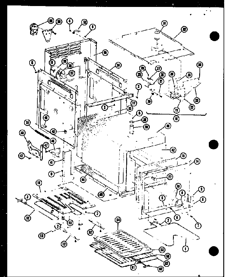 Oven Cavity -image Only Diagram and Parts List for AO-24S-P85379-1S  Amana Wall Oven