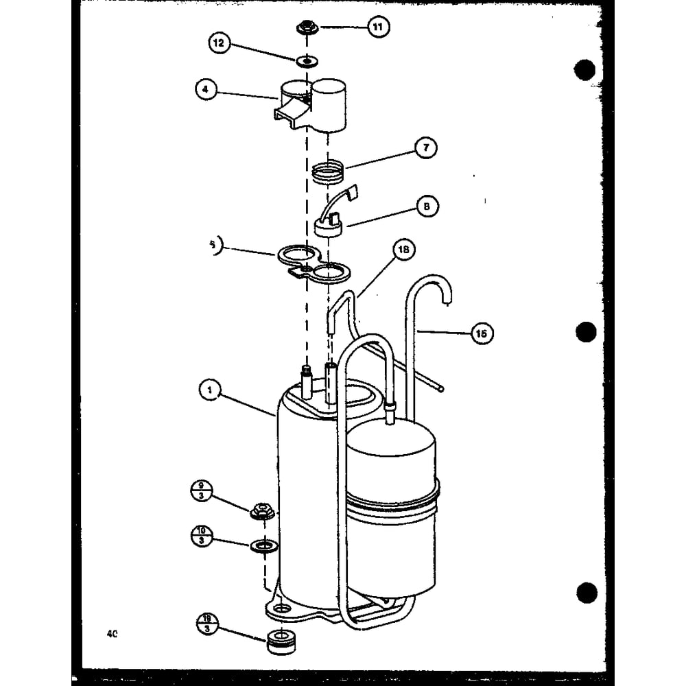 Diagram 8 Diagram and Parts List for PTRC32B1 P6924609R Amana Air Conditioner