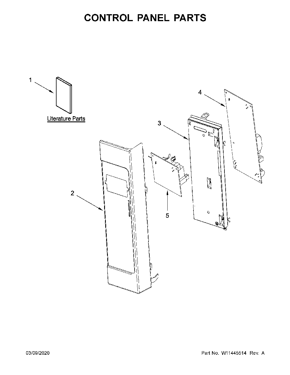 Control panel parts Diagram and Parts List for MMV4206HK1  Maytag Microwave