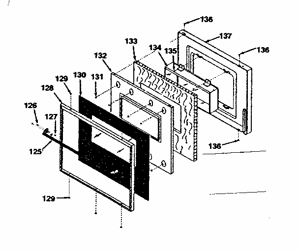 Doors Diagram and Parts List for 8504268390  Kenmore Range
