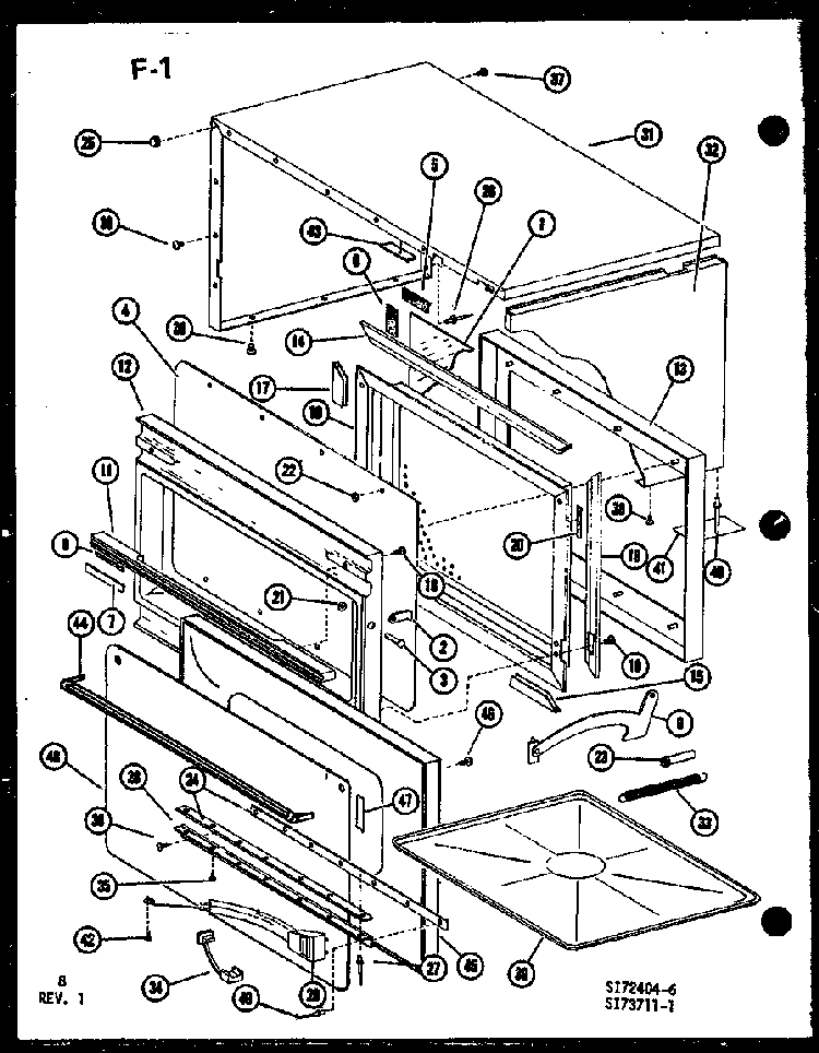 Outer Cabinet/door Diagram and Parts List for RRL-8TC P75532-1M Amana Microwave