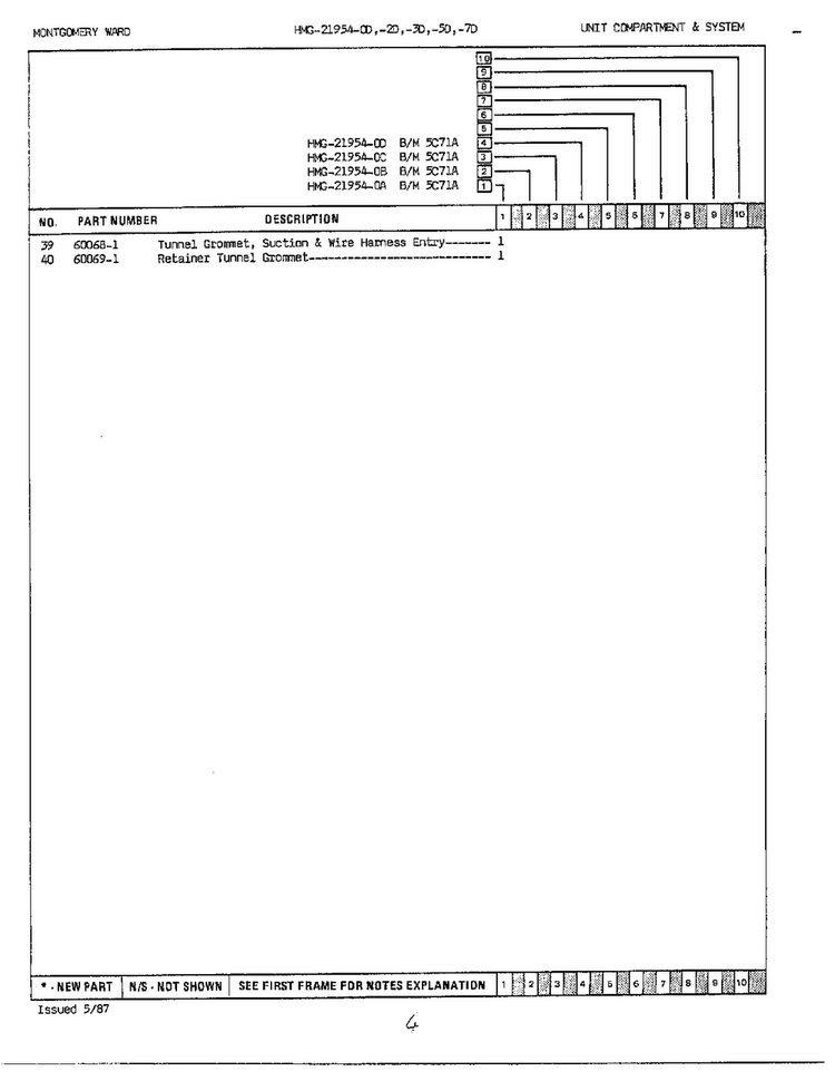 Unit Compartment/system Page 3 Diagram and Parts List for 21974A  Admiral Refrigerator