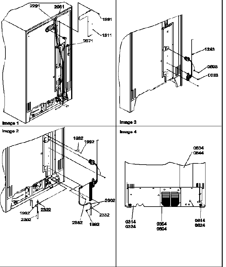 Cabinet Back Diagram and Parts List for 58635-P1317501WE  Amana Refrigerator
