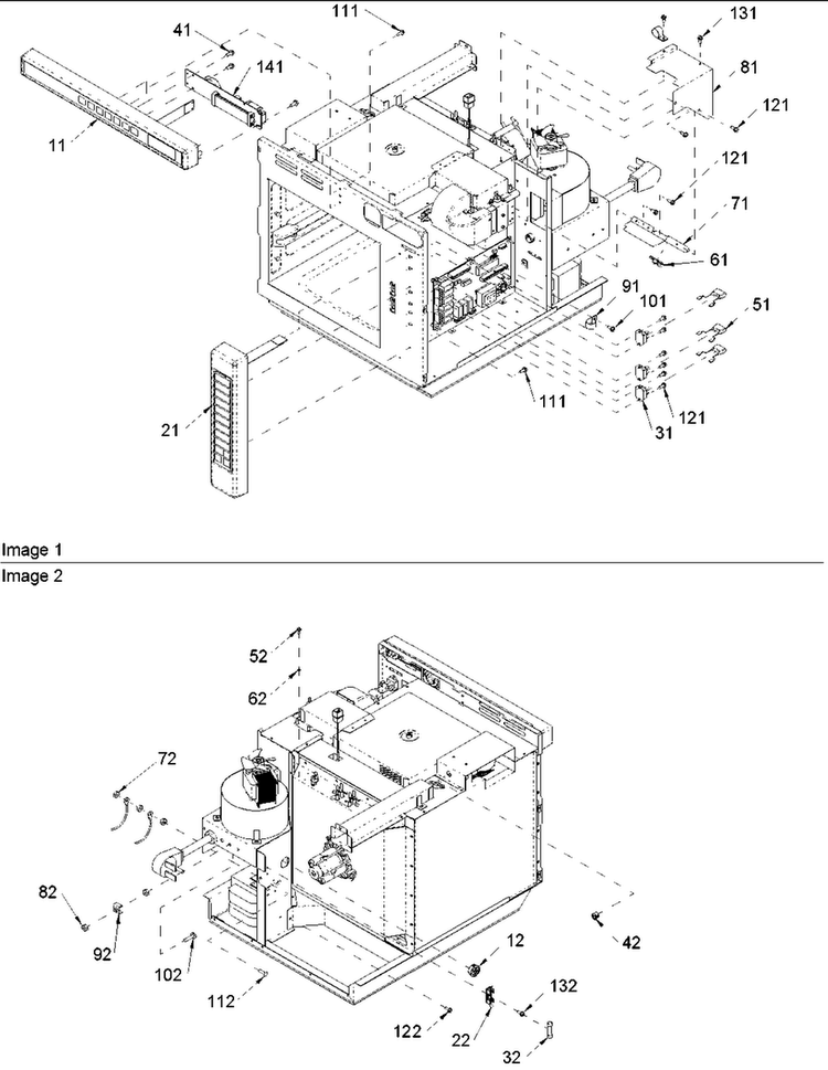 Control Diagram and Parts List for UCA2000NT-P1325905  Amana Microwave