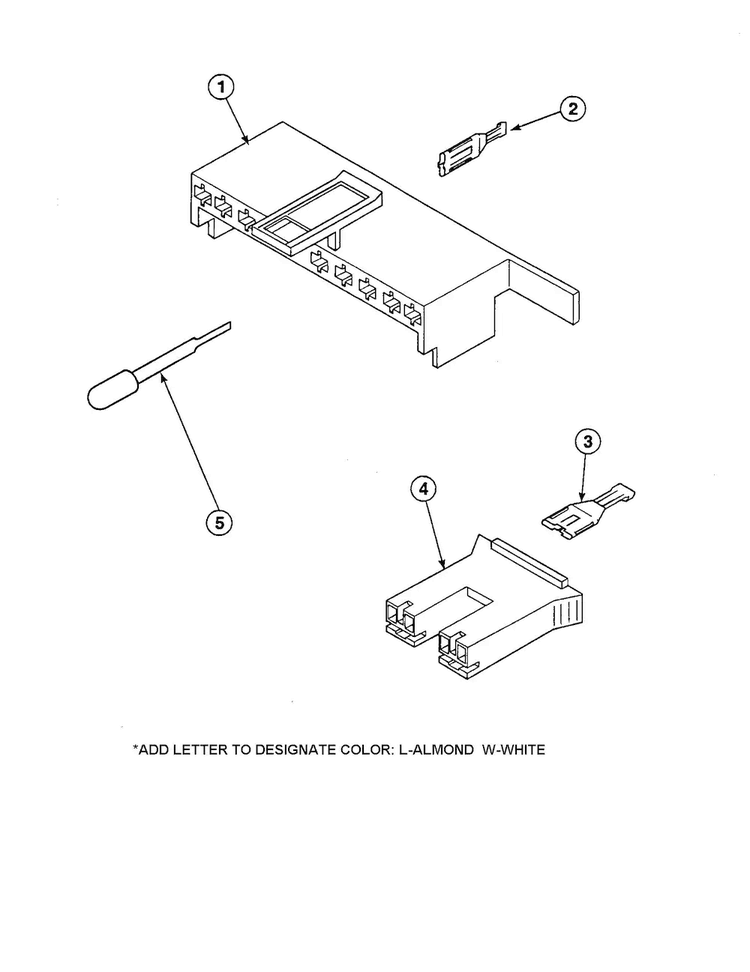 Motor Connection Blocks/terminals Diagram and Parts List for CW8413W2-PCW8413W2B  Crosley Washer