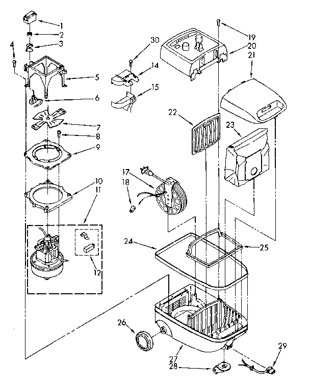 Base Assembly Diagram and Parts List for 1162532080  Kenmore Filters & Accessories