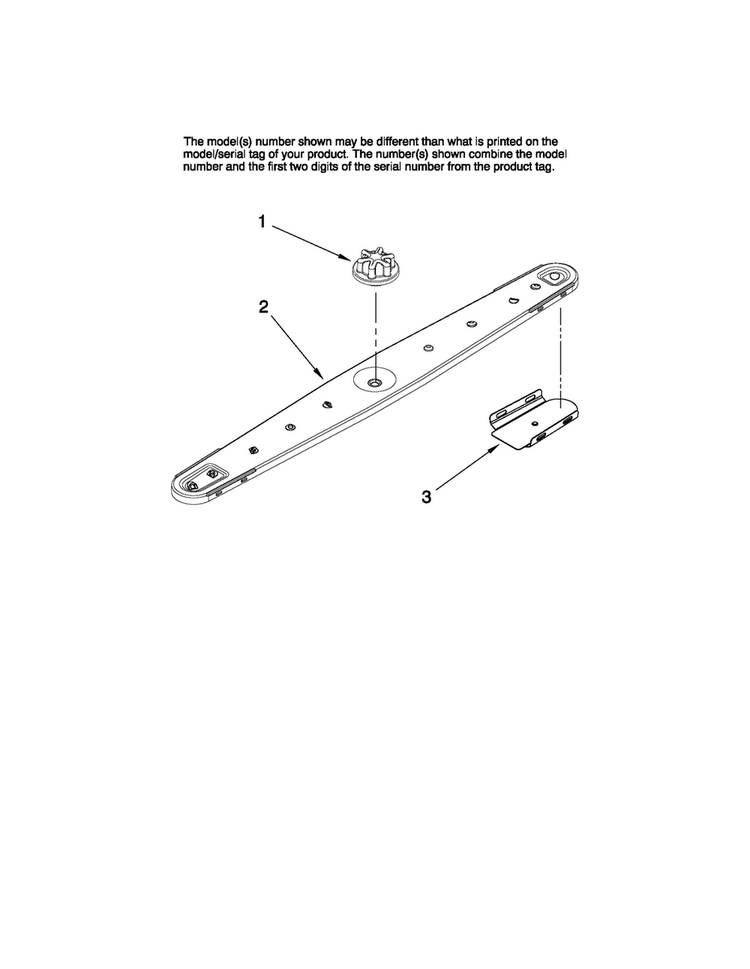 Lower Washarm Parts Diagram and Parts List for JDB1275AWF44  Jenn-Air Dishwasher