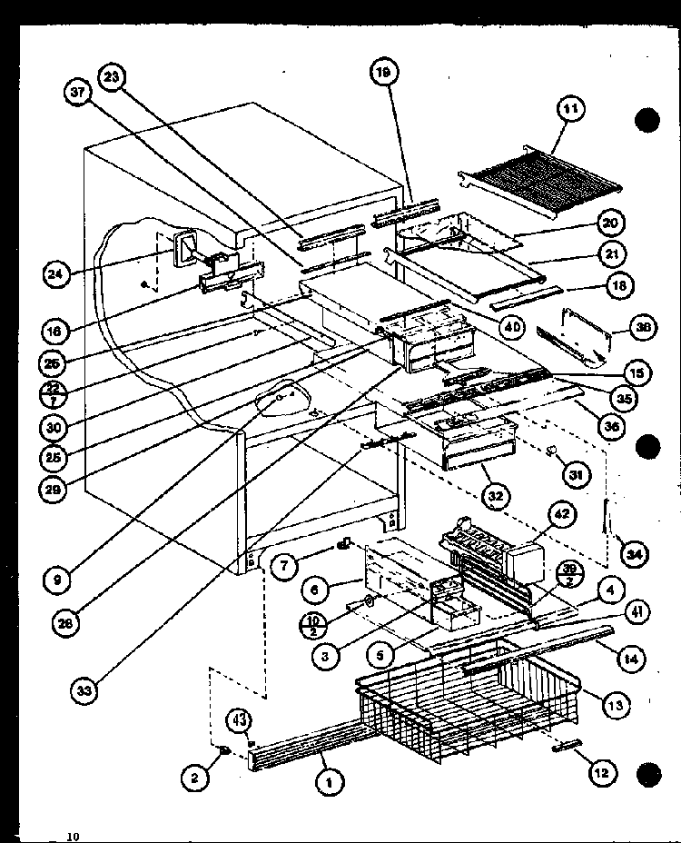 Section 9 Diagram and Parts List for BW20K-P7812510W  Amana Refrigerator