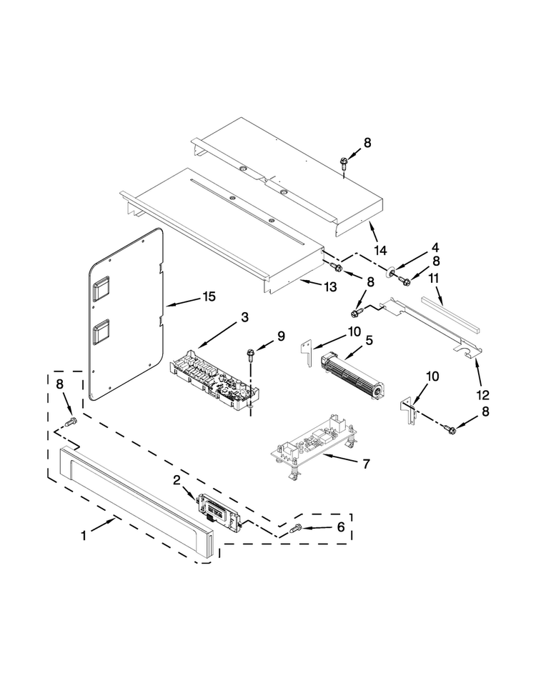 Control Panel Parts Diagram and Parts List for MMW7730DE01  Maytag Microwave