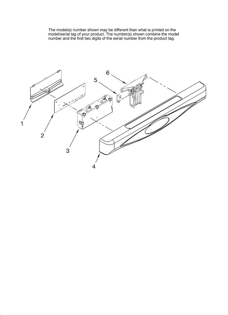 Control Panel Parts Diagram and Parts List for MDB6701AWQ10  Maytag Dishwasher