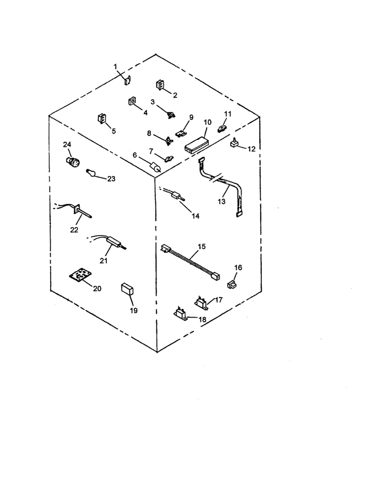 Electrical Components Diagram and Parts List for AGDS901E P1131829NE Amana Range