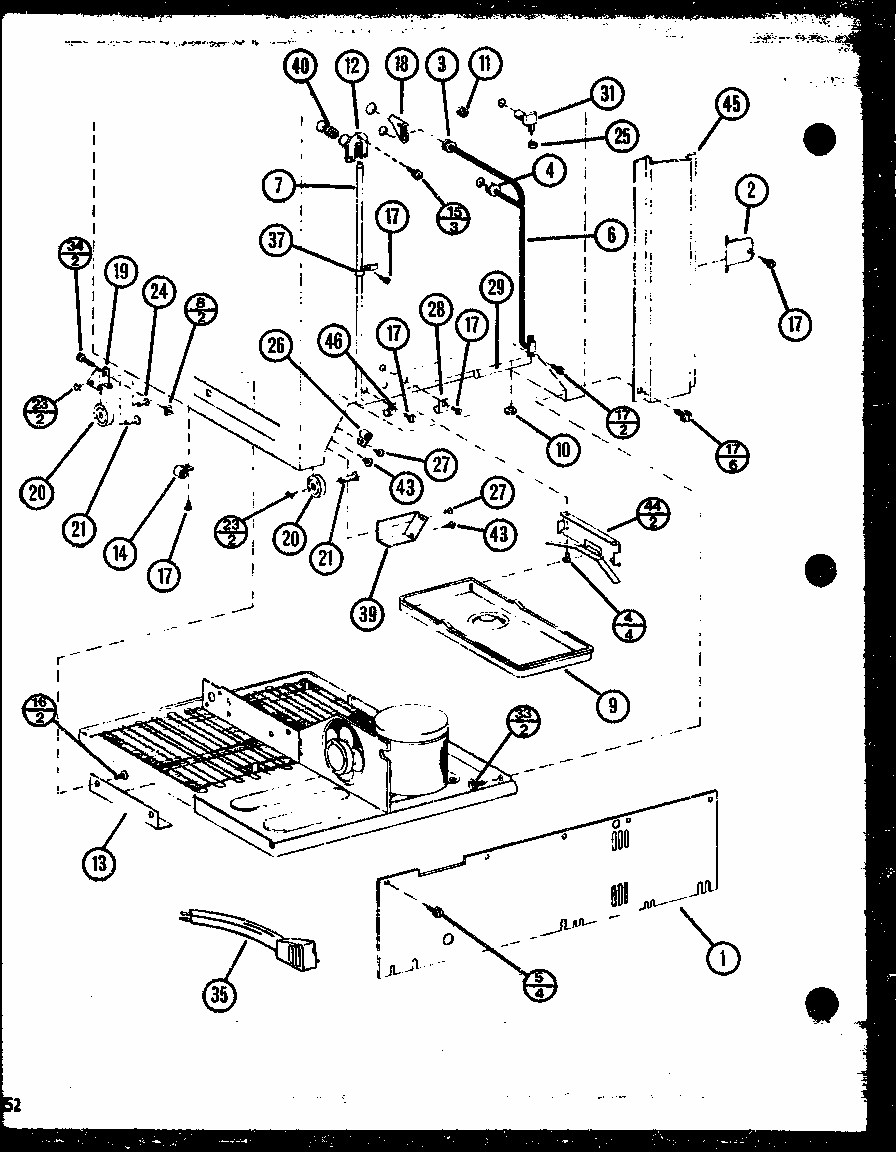 Section 13 Diagram and Parts List for TX18N-P1106212W  Amana Refrigerator