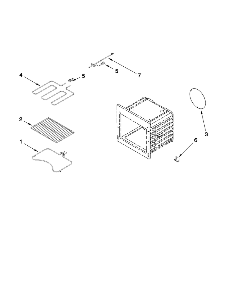 Internal Oven Parts Diagram and Parts List for MEW5627DDW17  Maytag Wall Oven