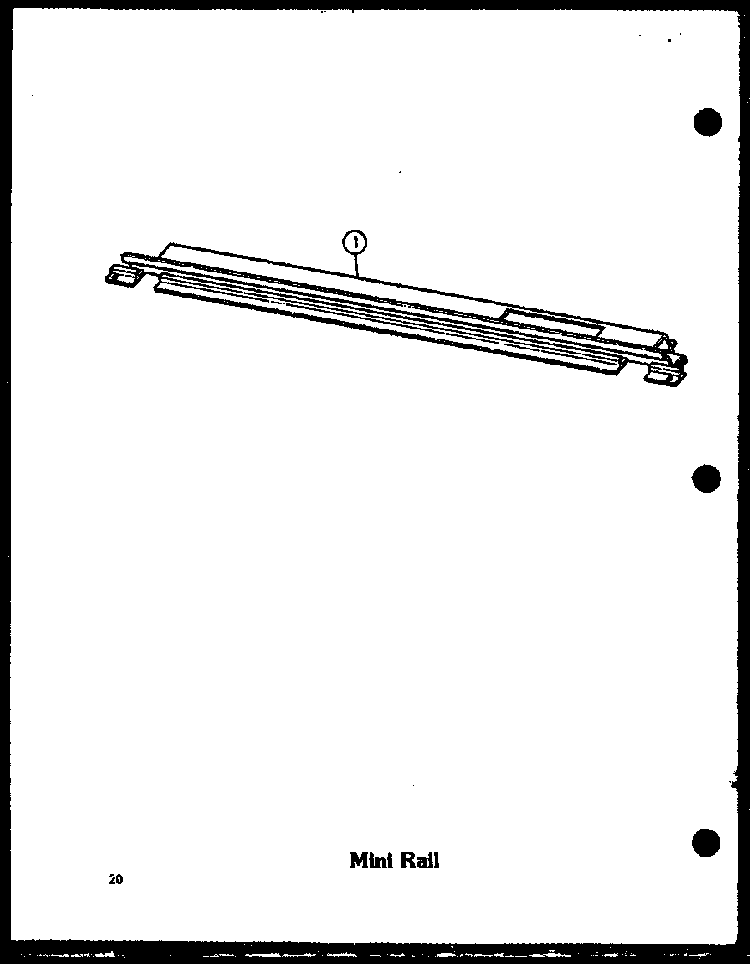 Mini Rail Diagram and Parts List for ADMIC-P8592803S  Amana Range