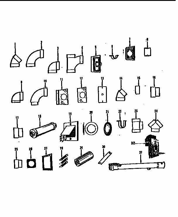 Central Vac Fittings Diagram and Parts List for S5643 40010 Hoover Canister Vacuum
