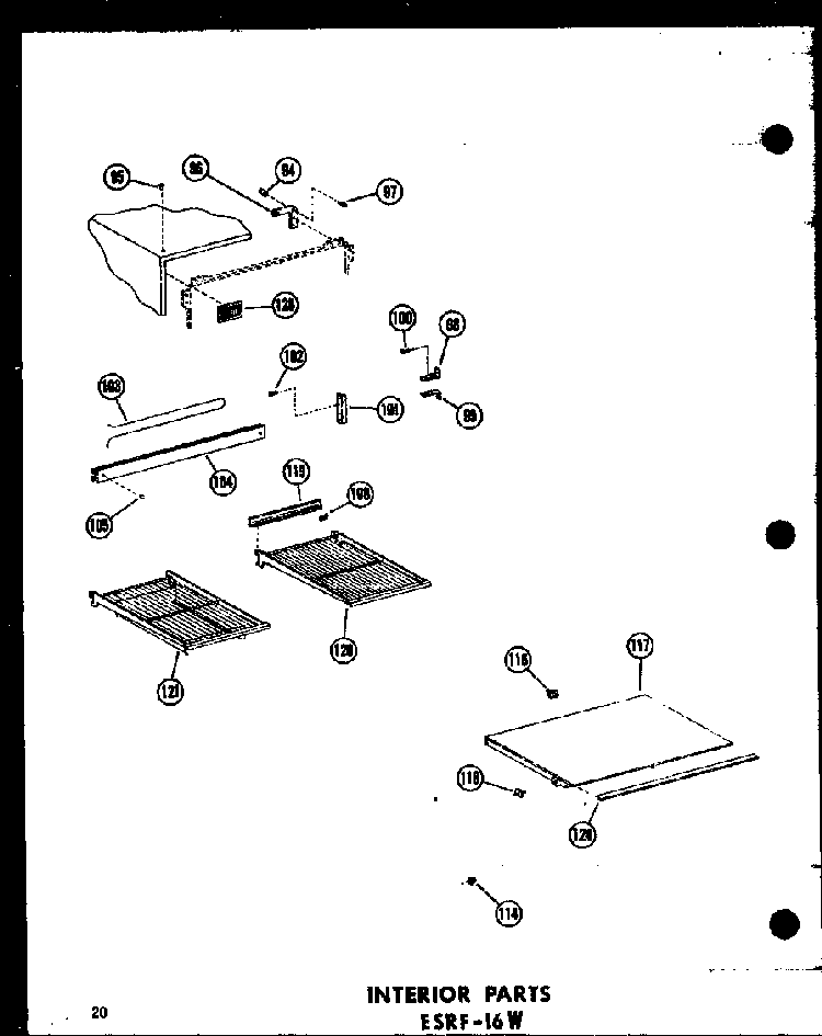 Section 3 Diagram and Parts List for ESRF-16W-AG-P60303-52WG  Amana Refrigerator