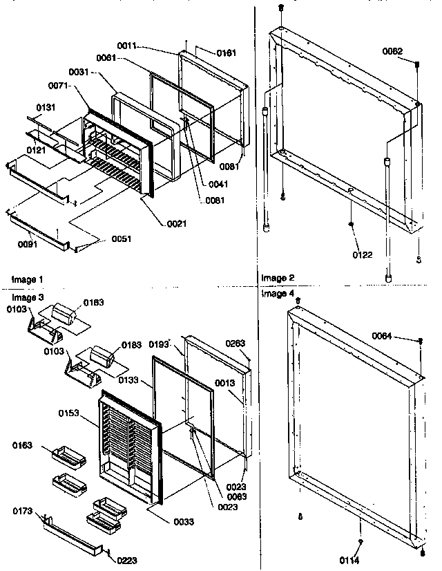 Door Assemblies Diagram and Parts List for 77277-P1311201WL  Amana Refrigerator